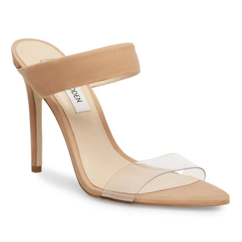 Steve Madden |  "AMAYA CAMEL NUBUCK" Nude Heel